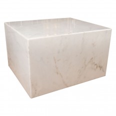 White marble low pedestal/table